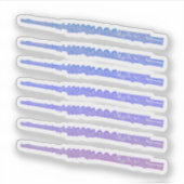 Sticker Fluide Musique rose bleu violet (Devant)