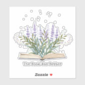 Sticker Flux De Lavande À Partir Du Devis De Lecture Du Li (Feuille)