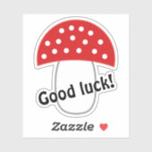 Sticker Fly agaric accorde chance et fortune! (Feuille)