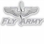 Sticker Fly Army Grey (Devant)