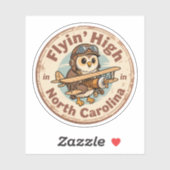 Sticker Flyin’ High_ North Carolina Aviation-Theme Artwor (Feuille)