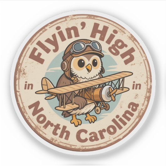Sticker Flyin’ High_ North Carolina Aviation-Theme Artwor (Devant)