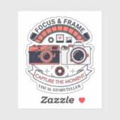 Sticker Focus & Frame: Visual Storyteller Photography (Feuille)