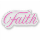 Sticker Foi en mot manuscrit en rose (Devant)