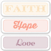 Sticker Foi, Espoir, Amour (Devant)