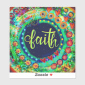 Sticker Foi moderne Boho vert Whimsical Fun Inspirivée (Feuille)