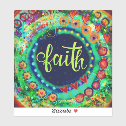 Sticker Foi moderne Boho vert Whimsical Fun Inspirivée (Feuille)