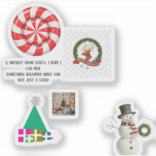 Sticker Folded Greeting Card (Devant)