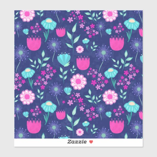 Sticker Fond à motif floral mignon (Feuille)