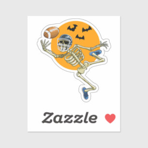 Sticker Football américain Squelette Halloween Hommes garç