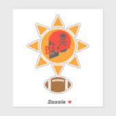 Sticker Football crâne (Feuille)