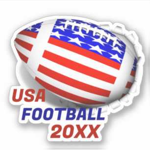 Sticker Football Sportif Patriotique USA