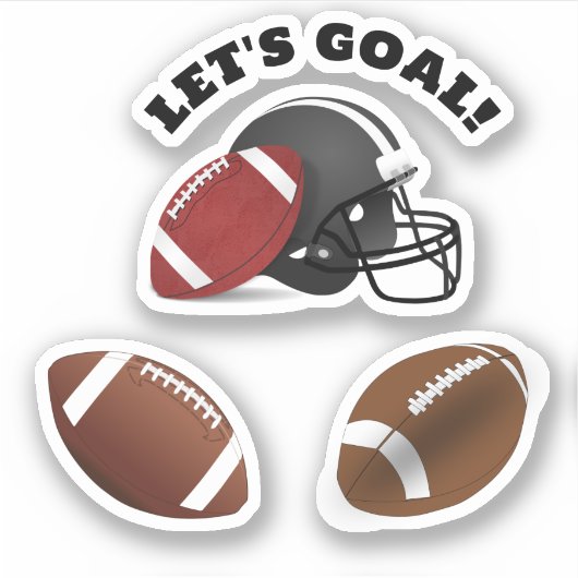 Sticker Footballs et casque (Devant)