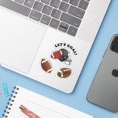 Sticker Footballs et casque (Ordinateur portable avec iPhone)