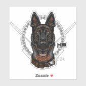 Sticker Force belge Malinois K9 - ELIT3 (Feuille)