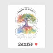 Sticker Force et résilience Affirmation positive (Feuille)