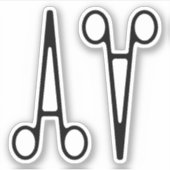 Sticker Forceps hémostatiques (collier), hémostat, autocol (Devant)
