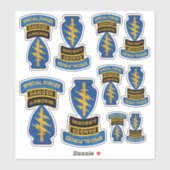 Sticker Forces spéciales de l'Armée SFGA SFG Green Berets (Feuille)