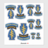 Sticker Forces spéciales de l'Armée SFGA SFG Green Berets (Feuille)