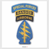 Sticker Forces spéciales de l'Armée SFGA SFG Green Berets  (Feuille)