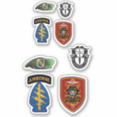 Sticker Forces spéciales MACVSOG SOG Béets verts Contour (Devant)
