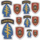 Sticker Forces spéciales MACVSOG SOG Béets verts Contour (Devant)