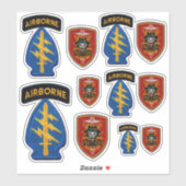 Sticker Forces spéciales MACVSOG SOG Béets verts Contour (Feuille)