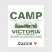 Sticker Forest Green Mountain Camp Bachelorette Custom-Cut (Feuille)