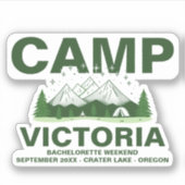 Sticker Forest Green Mountain Camp Bachelorette Custom-Cut (Devant)