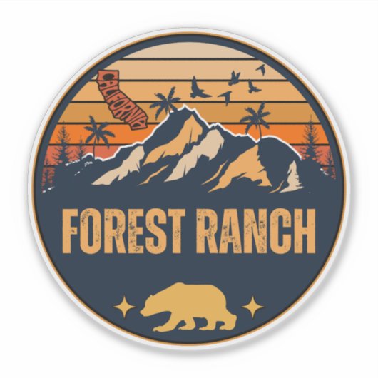 Sticker Forest Ranch, Californie (Devant)