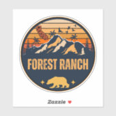 Sticker Forest Ranch, Californie (Feuille)
