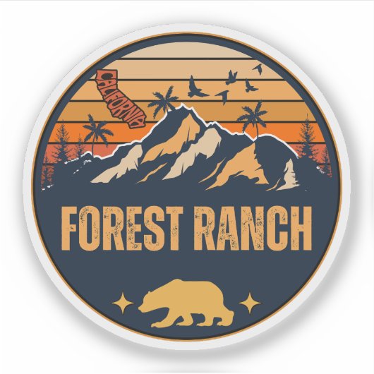 Sticker Forest Ranch, Californie (Devant)