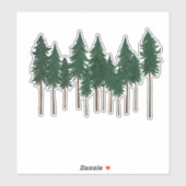 Sticker Forêt des pins hautes (Feuille)