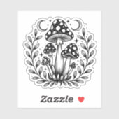 Sticker Forêt Mystique des Champignons (Feuille)