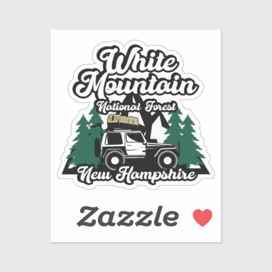 Sticker Forêt nationale de White Mountain (Feuille)