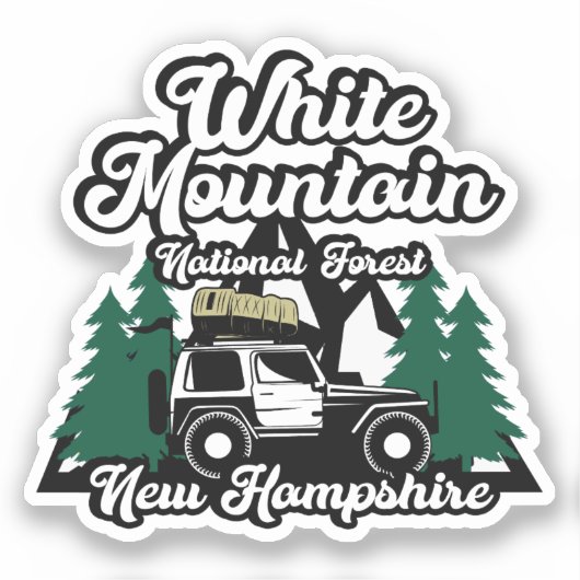 Sticker Forêt nationale de White Mountain (Recto)