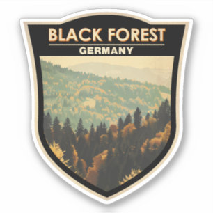 Sticker Forêt Noire Allemagne Voyage Art Vintage