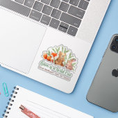 Sticker Forêt Sauvage Un mignon Animaux Végétation Anniver (Ordinateur portable avec iPhone)