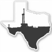 Sticker Foreuse pétrolière de l'État du Texas (Devant)
