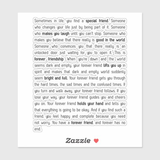 Sticker Forever has no end (Feuille)