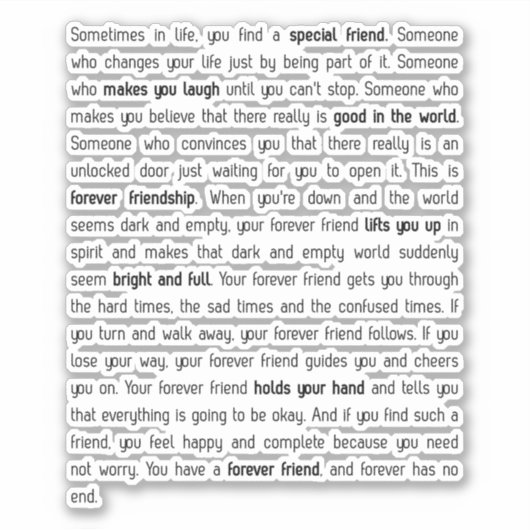 Sticker Forever has no end (Devant)