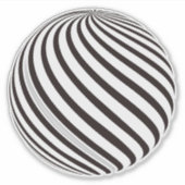 Sticker Forme 3D de sphère noire (Devant)