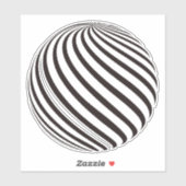 Sticker Forme 3D de sphère noire (Feuille)