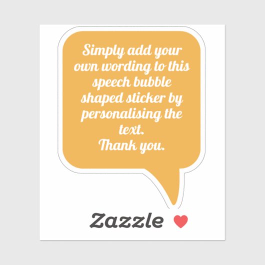 Sticker Forme de bulle vocale avec votre texte. (Feuille)