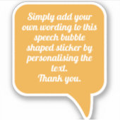 Sticker Forme de bulle vocale avec votre texte. (Devant)