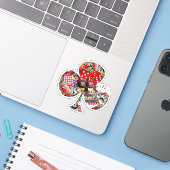 Sticker Forme de carte de jeu Club - Les joueurs ravissent (Ordinateur portable avec iPhone)