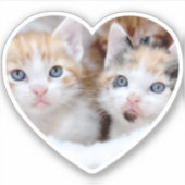 Sticker Forme de coeur photo de la famille (Devant)