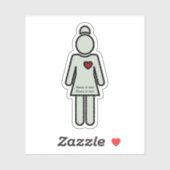 Sticker Forme de découpe du thème de l'infirmière Médicale (Feuille)