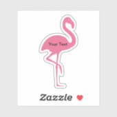 Sticker Forme de Flamant rose rose tropical (Feuille)