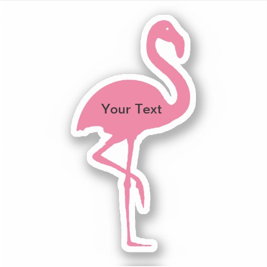 Sticker Forme de Flamant rose rose tropical (Devant)